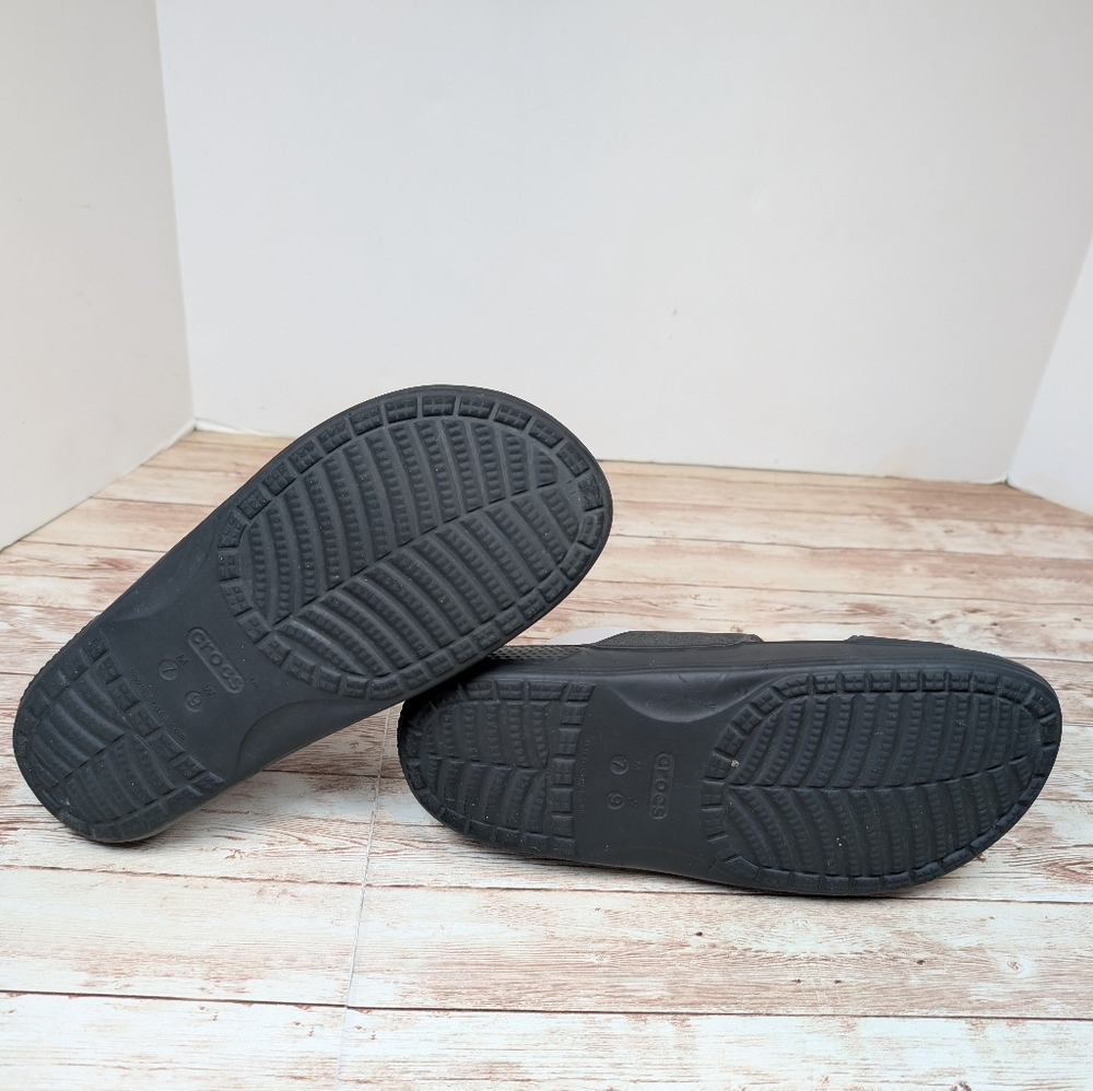 CROCS Iconic Comfort Slide On Slip On Sandal Shoes Black Men's Size 7 - Picture 11 of 13